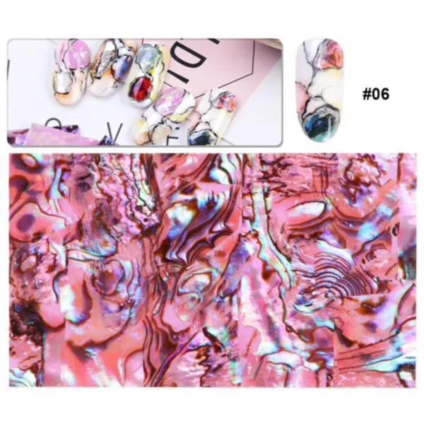 Full Beauty - Holographic Seashell Mermaid Marble Decal Wraps