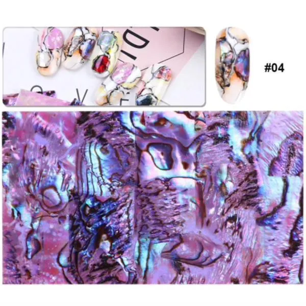 Full Beauty - Holographic Seashell Mermaid Marble Decal Wraps