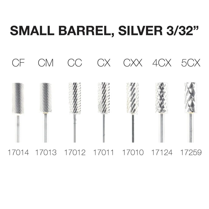 Cre8tion Nail Drill Tip - 2 Way Traditional Carbide Small Barrel 3/32"