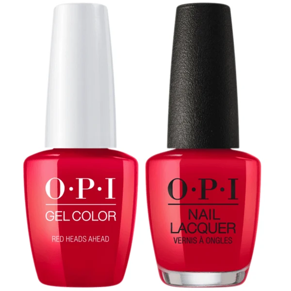 OPI GelColor + Matching Lacquer Red Heads Ahead #U13