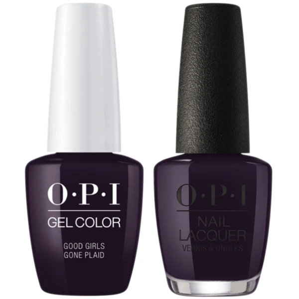 OPI GelColor + Matching Lacquer Good Girls Gone Plaid #U16