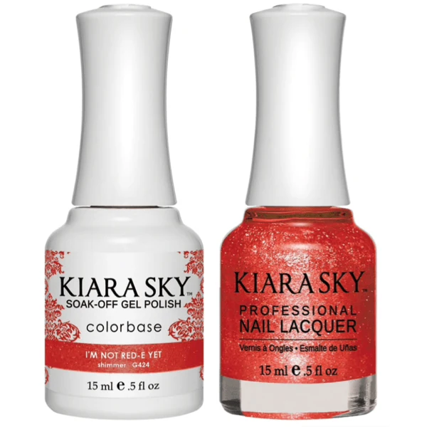 Kiara Sky Gel + Matching Lacquer - I'm Not Red-E Yet #424