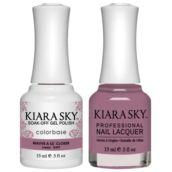Kiara Sky Gel + Matching Lacquer - Mauve A Lil' Closer #597