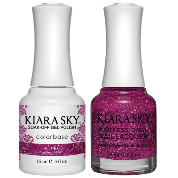 Kiara Sky Gel + Matching Lacquer - V.I.Pink #518