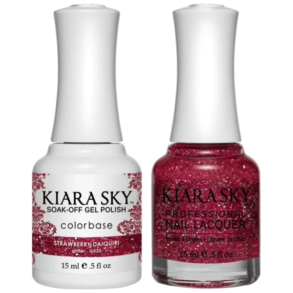 Kiara Sky Gel + Matching Lacquer - Strawberry Daiquiri #522