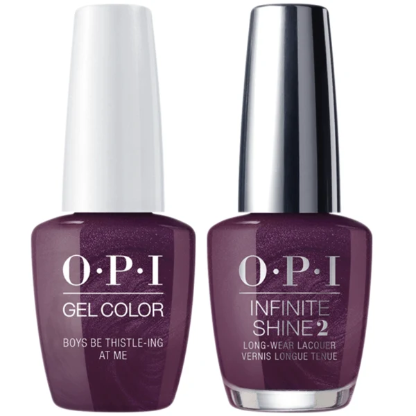 OPI GelColor + Infinite Shine Boys Be Thistle-ing At Me #U17