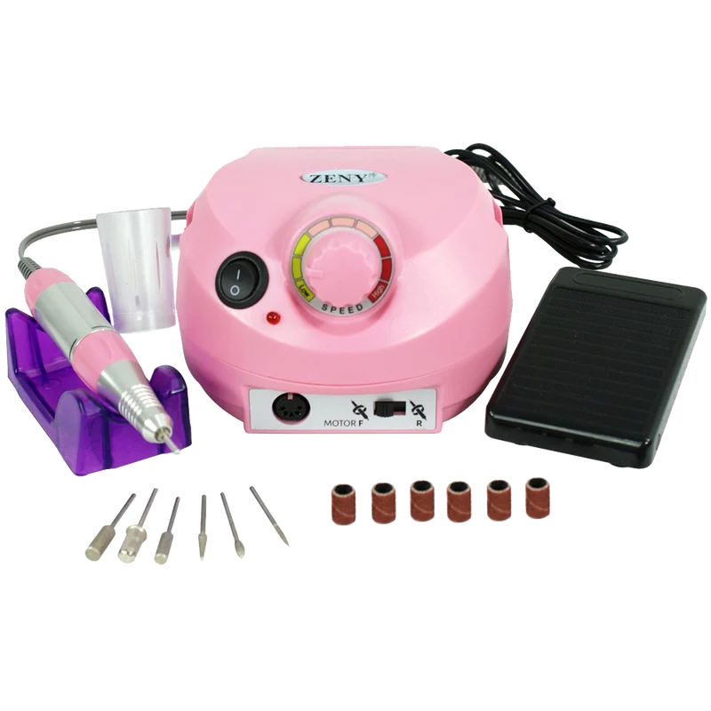 Zeny Pro 30000rmp Complete Electric Nail Drill Kit Set Art File Bit Acrylic Manicure Pedicure Band Low Noise And Vibration