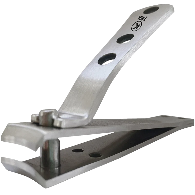 Clipprokohm Toenail Clipper For Thick Nails 4mm Wide Jaw Opening Curved Blades Stainless Steel