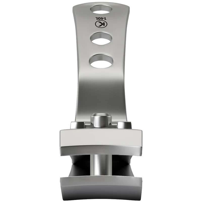 Clipprokohm Toenail Clipper For Thick Nails 4mm Wide Jaw Opening Curved Blades Stainless Steel