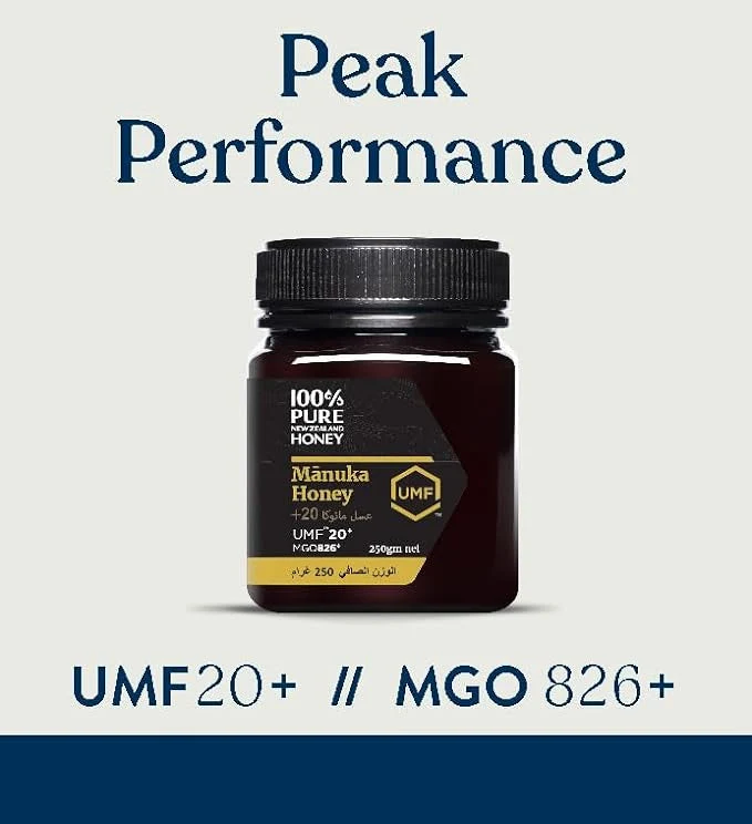 Pure 100% New Zealand Manuka Honey UMF20+ MGO826+ 250g