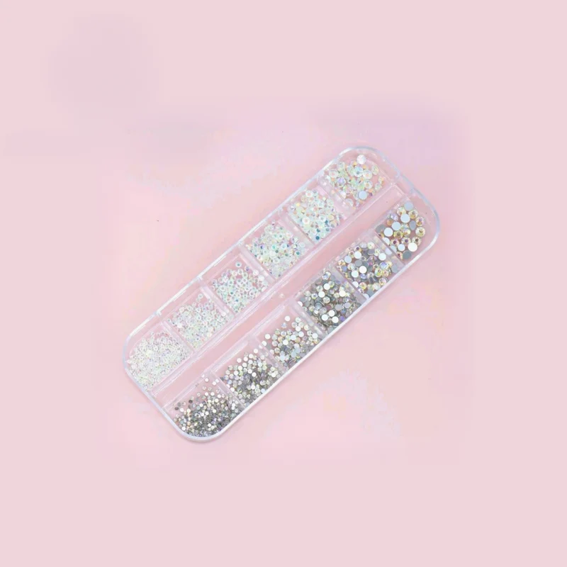 Rhinestone Nail Art Decorations Box - Clear
