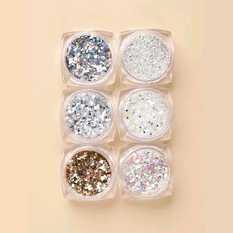 Nail Art Glitter - 6 Piece Collection