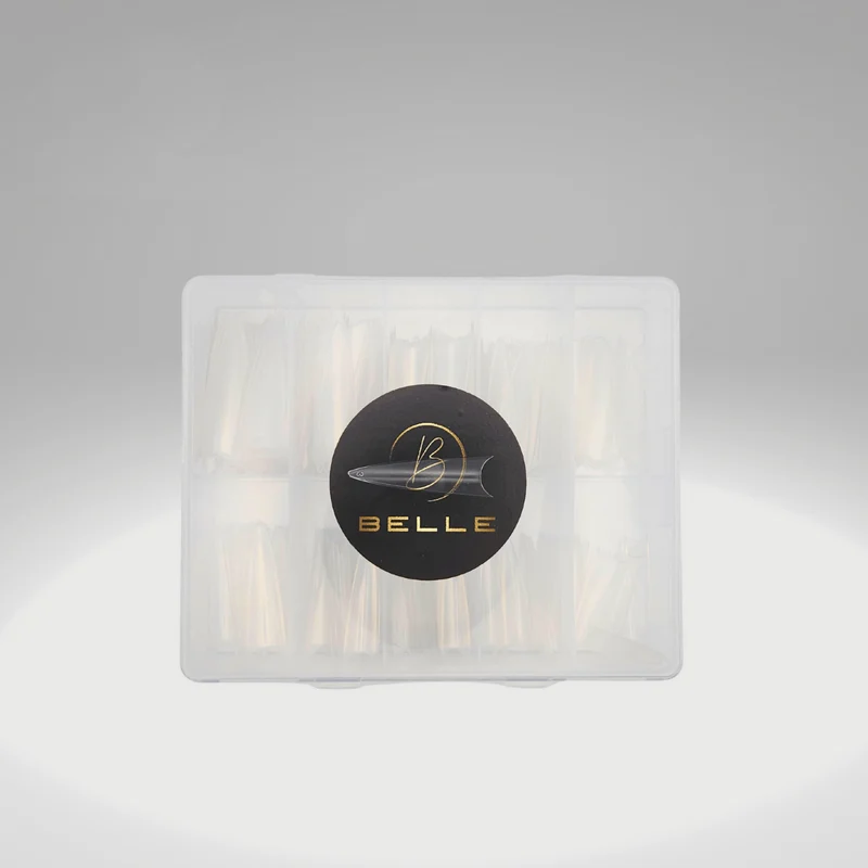500 Premium Nail Tips - Stiletto Shaped (Clear)
