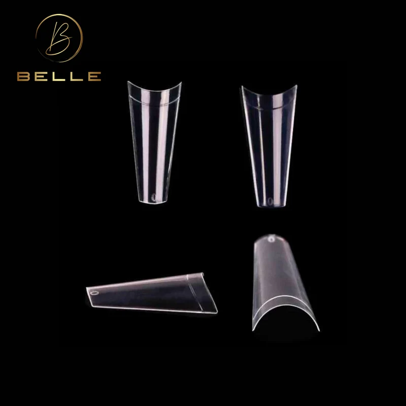 500 Premium Nail Tips - Coffin Shaped (Clear)