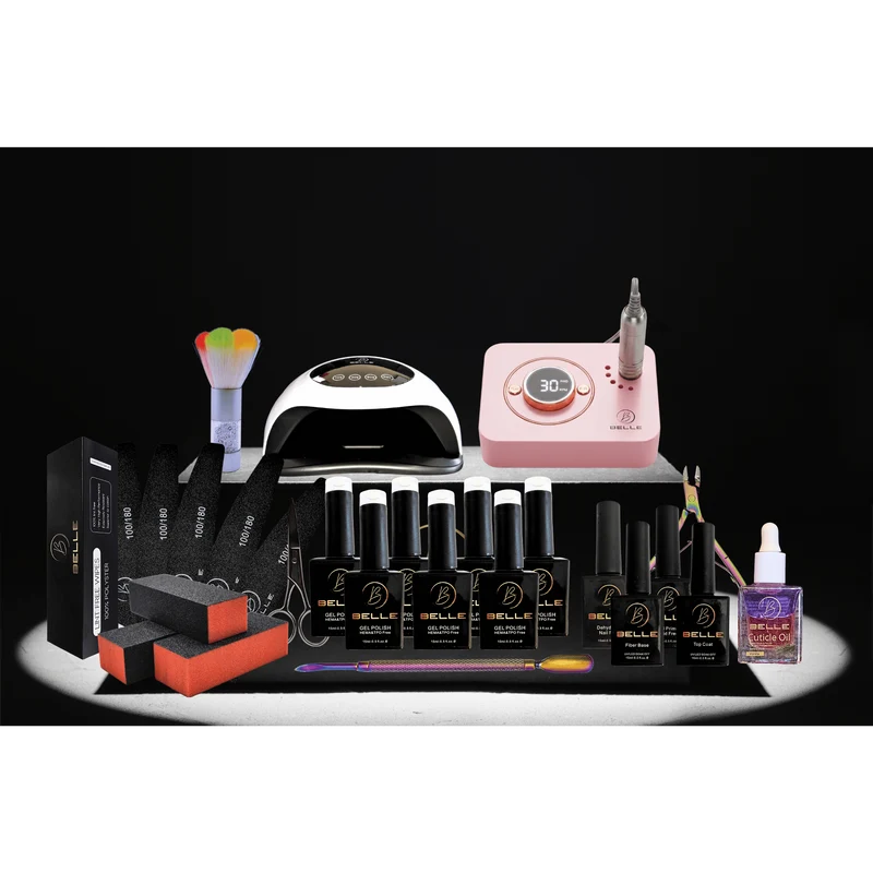 Professional Gel Nail Kit with UV/LED Lamp & E-File