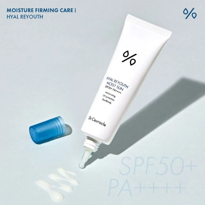 Dr. Ceuracle Hyal Reyouth Moist Sun (SPF50+) Hydrating Sunscreen and UV Protection - 50ml