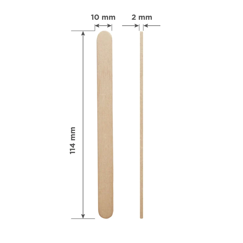 100 Holzspatel für Wach Haarentfernung 114x10mm
