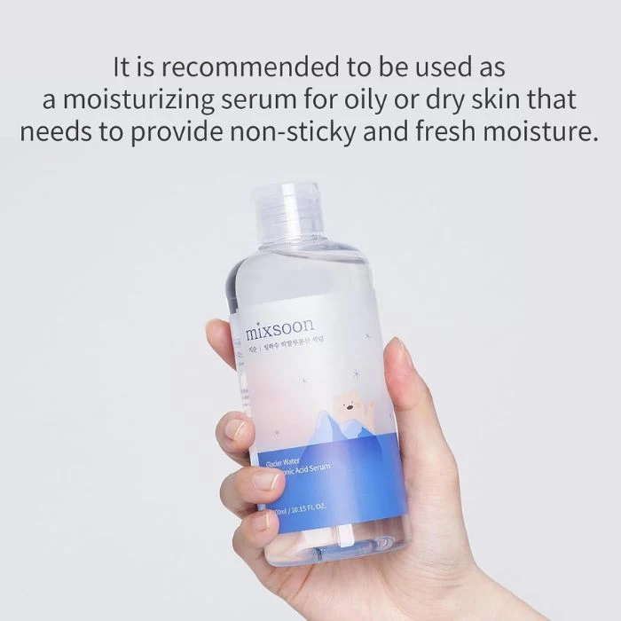 Mixsoon Glacier Water Hyaluronic Acid, Deep Hydration and Skin Barrier Strengthening Serum -30ml