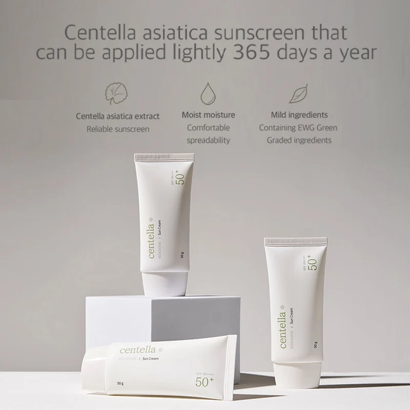 Mixsoon Centella (SPF 50+) Daily Sunscreen with Asiatica for UV Protection and Hydration - 50g