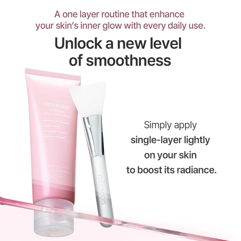 Mixsoon Collagen Glass Skin Peel-Off Mask for Hydration, Elasticity and Radiant Glow - 80ml
