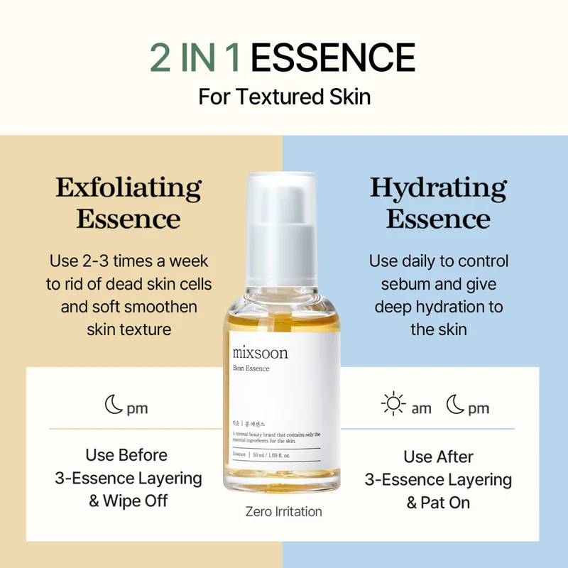 Mixsoon Bean Hydrating and Exfoliating Essence for Smooth - 50ml
