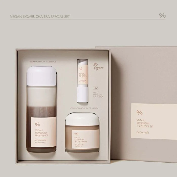 Dr. Ceuracle Vegan Kombucha Tea Special Set, Deep Hydration and Nourishing Skincare Kit