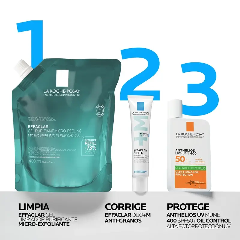 La Roche-Posay Effaclar Micro-Exfoliating Gel Refill, 400 ml