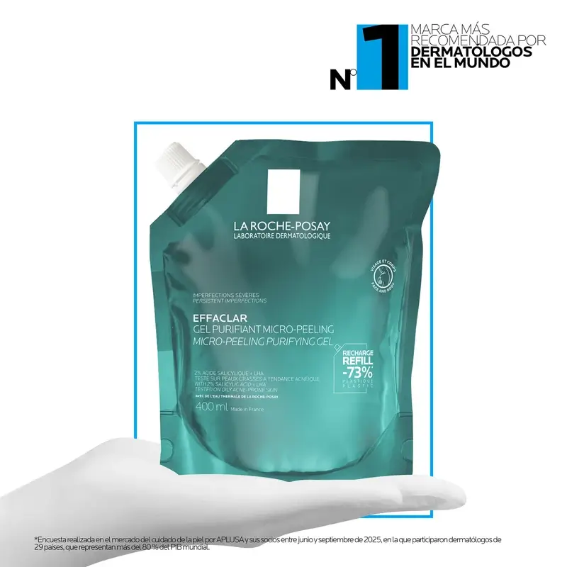 La Roche-Posay Effaclar Micro-Exfoliating Gel Refill, 400 ml
