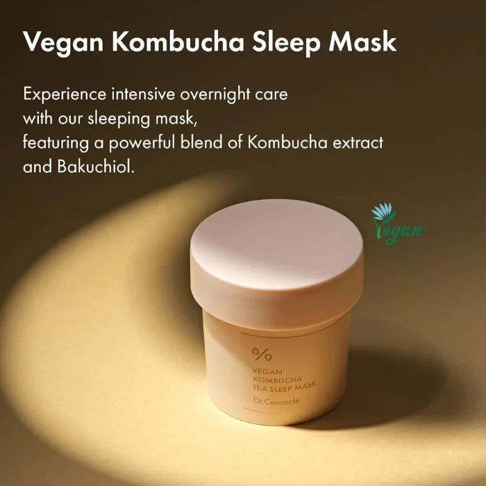 Dr. Ceuracle Vegan Kombucha Tea Sleep Mask, Overnight Hydration and Skin Renewal - 100g