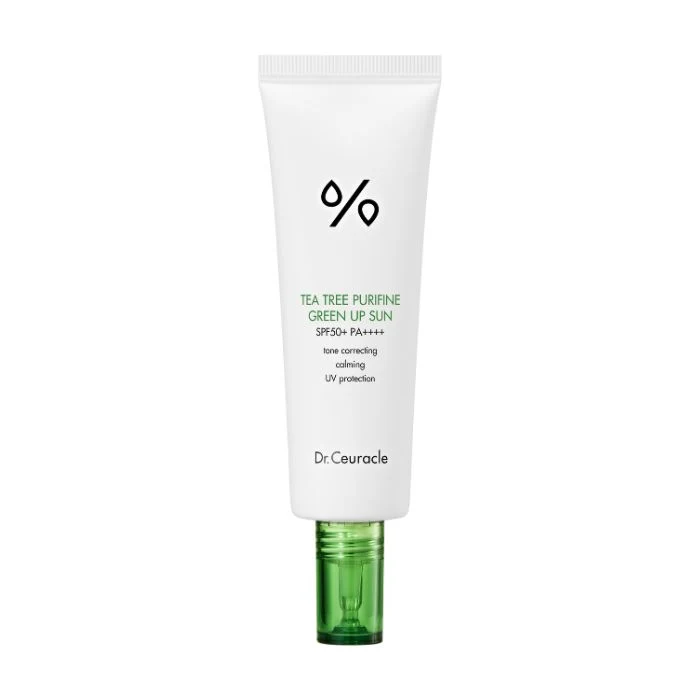 Dr. Ceuracle Tea Tree Purifine Green Up Sun (SPF50+) Calming Sunscreen - 50ml