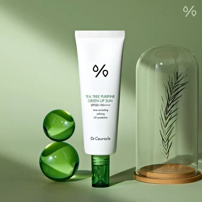 Dr. Ceuracle Tea Tree Purifine Green Up Sun (SPF50+) Calming Sunscreen - 50ml
