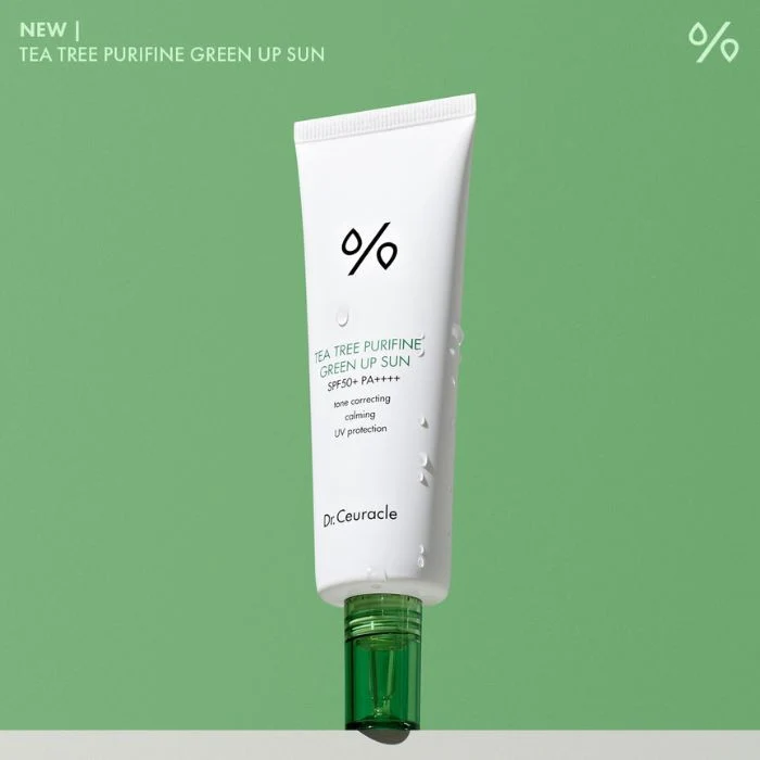 Dr. Ceuracle Tea Tree Purifine Green Up Sun (SPF50+) Calming Sunscreen - 50ml