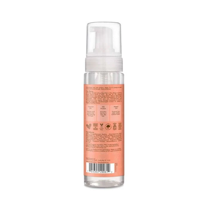 Shea Moisture Coconut and Hibiscus Frizz Curl Mousse Lightweight Anti-Frizz Formula 222ml