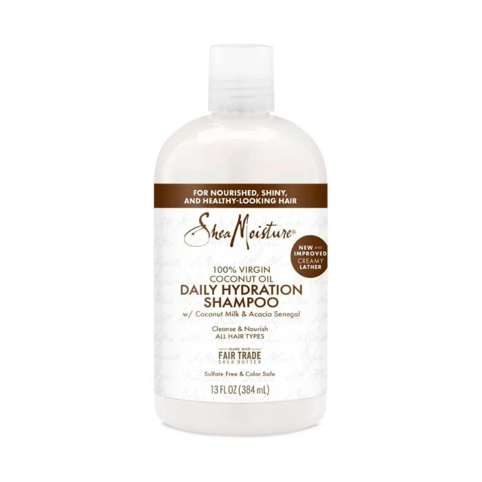 Shea Moisture 100% Virgin Coconut Oil Daily Hydration Shampoo Sulphate-Free Moisturizing Cleanser 384ml