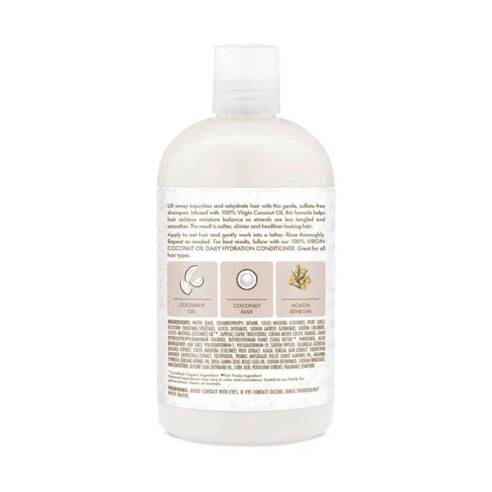 Shea Moisture 100% Virgin Coconut Oil Daily Hydration Shampoo Sulphate-Free Moisturizing Cleanser 384ml