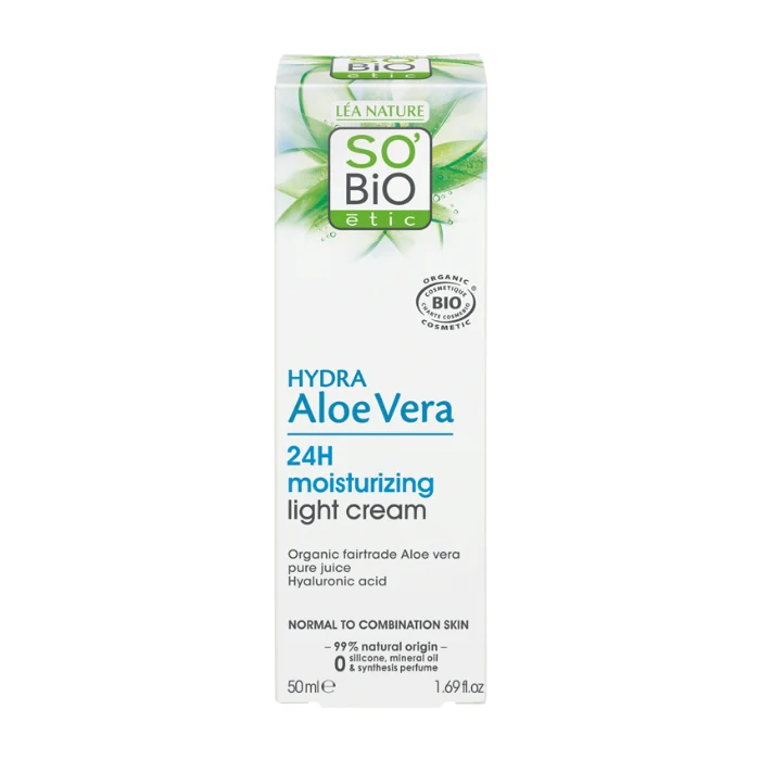 So Bio Etic Organic Hydra Aloe Vera 24H-Light Moisturizing Cream 50ml