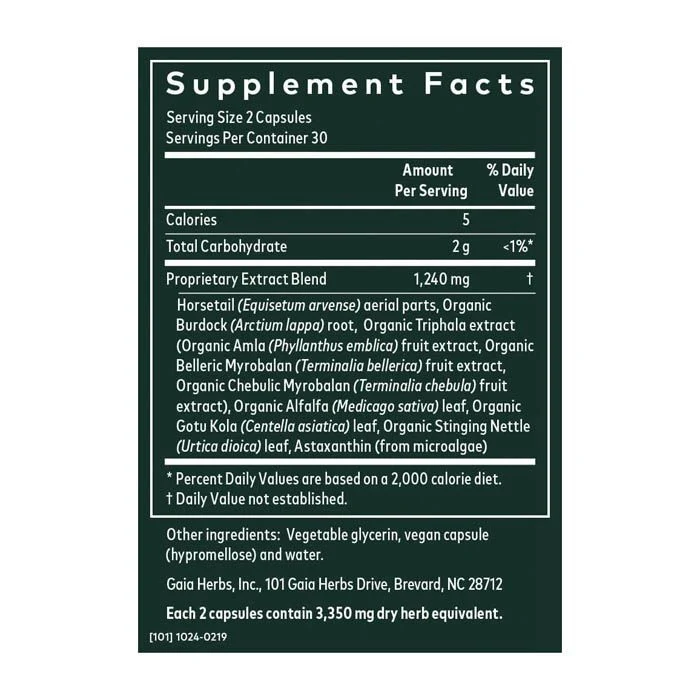 Gaia Herbs Hair Skin & Nail Support - 60 Capsules