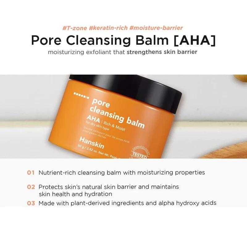 Hanskin Pore Cleansing Balm AHA Rich & Moist 80g