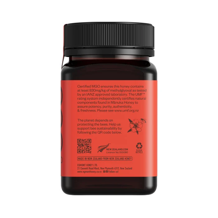 Egmont Honey Monofloral Manuka Honey 20+ UMF 830+MGO - 500g