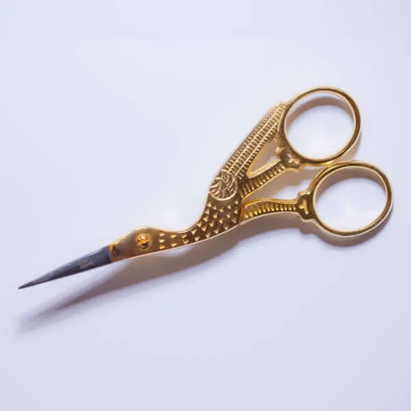 Fine Blade Gold Stork Scissors