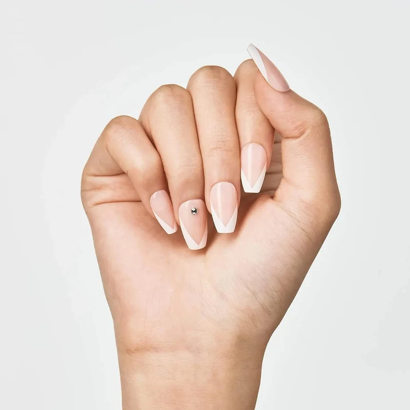 Kiss imPRESS Press On Manicure So French Medium 30's