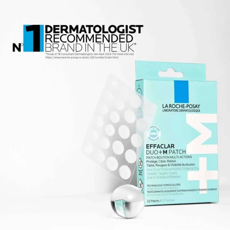 La Roche-Posay Effaclar Duo+M Patch, Multiaction Imperfection Spot Patch For Blemish, Pack of 22's