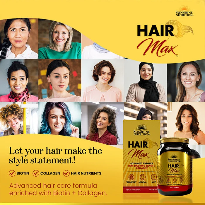 Sunshine Nutrition Hair Max - 100 Tablets