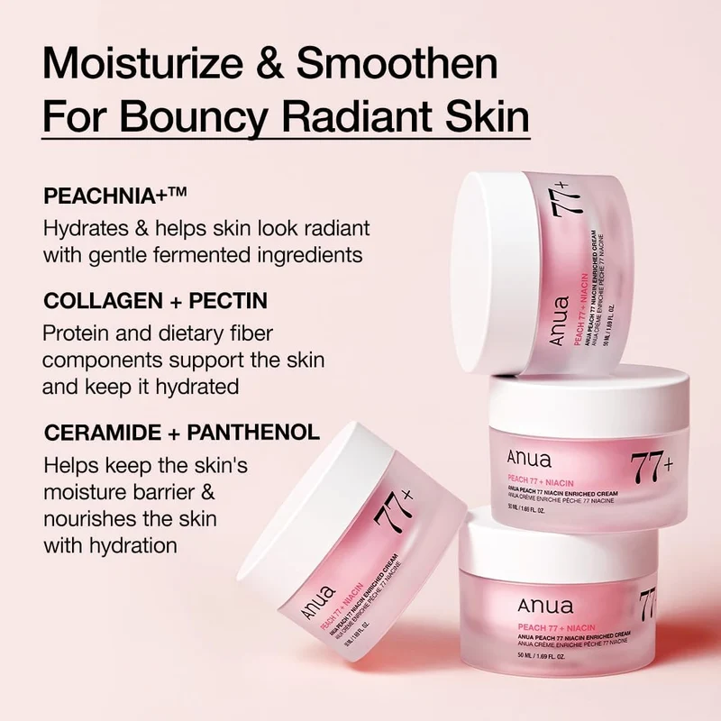 Anua Peach 77% Niacinamide Enriched Moisturizing Cream - 50ml