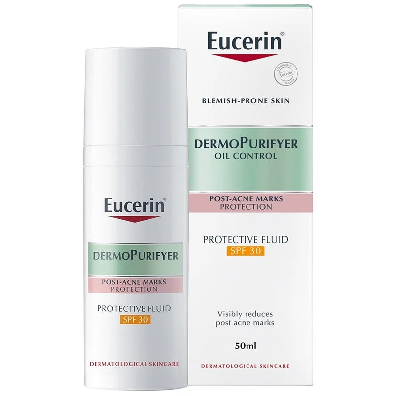 Eucerin Dermo Purifyer Post Blemish Anti-Mark SPF 30 Protective Fluid For Acne Prone Skin 50ml