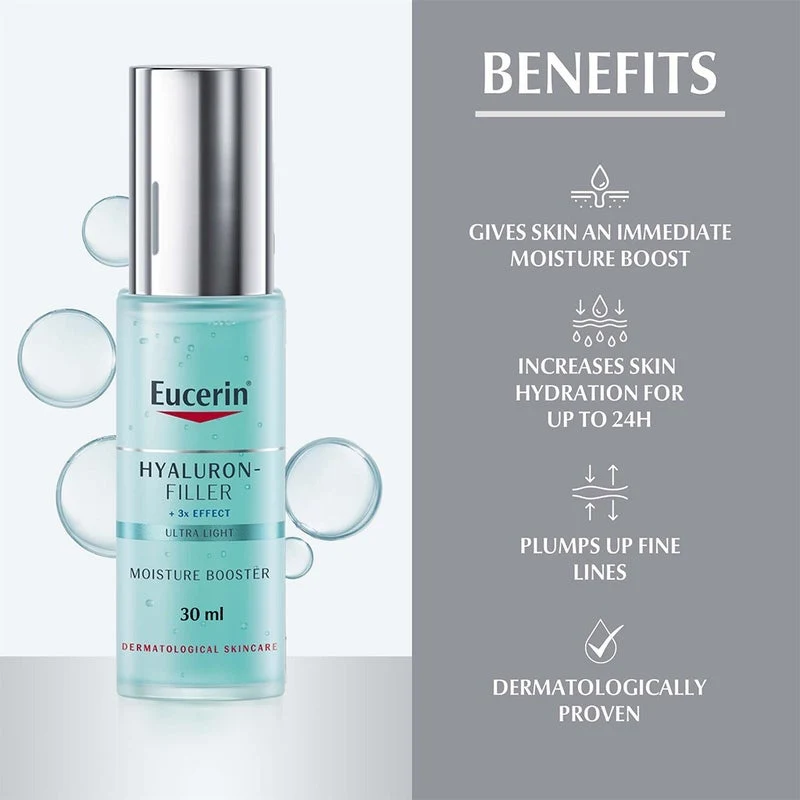 Eucerin Hyaluron-Filler 3x Effect Ultra-Light Hydrating Moisture Booster Gel 30ml