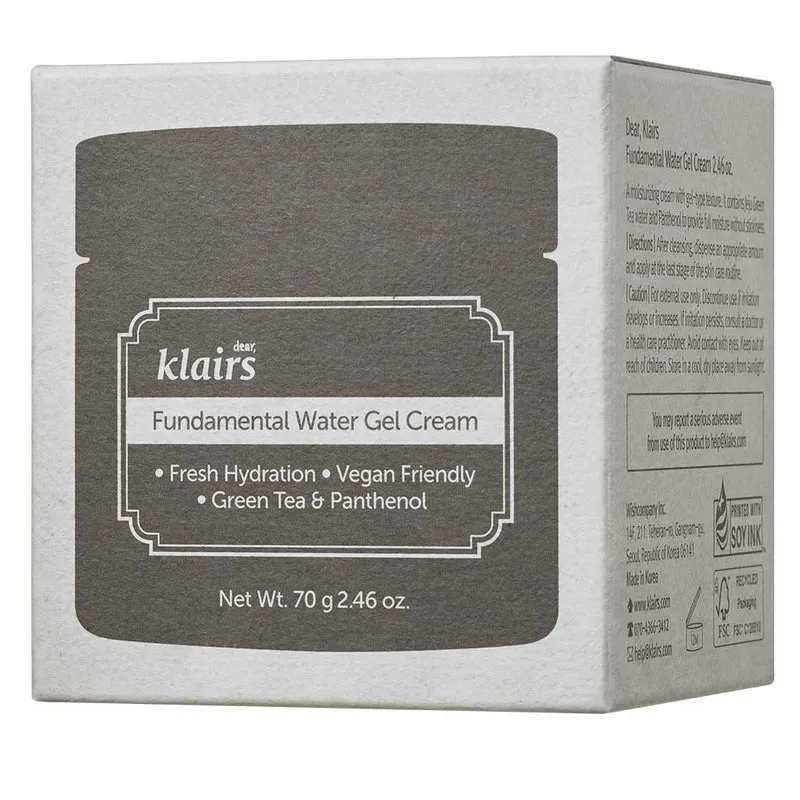 Dear Klairs Fundamental Hydrating Water Gel Cream With Green Tea & Panthenol 70ml