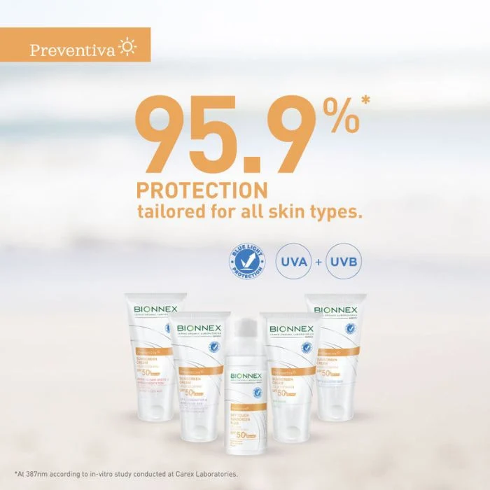 Bionnex Preventiva Sunscreen (SPF 50+) Dry Touch Fluid, Matte Finish, Oil-Free Protection - 50 ml