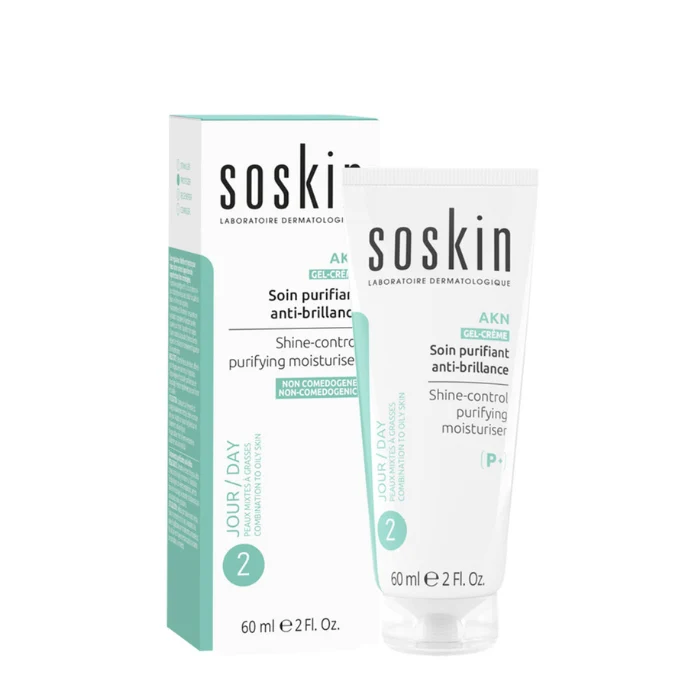 Soskin AKN Shine-Control Moisturiser Gel Cream - 60ml