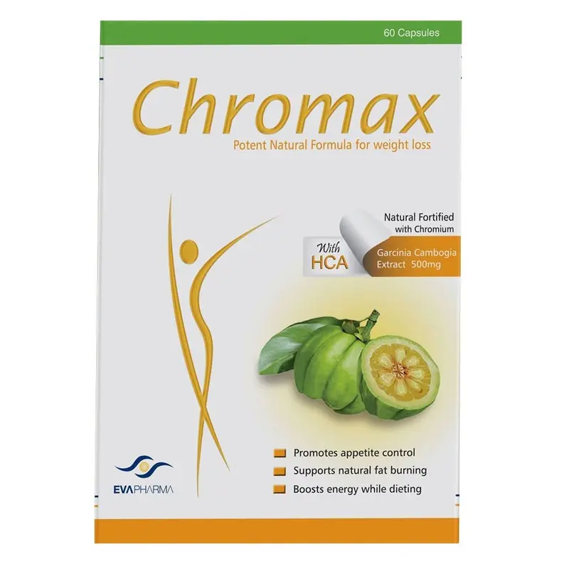 Eva Pharma Chromax Weight Loss Capsules – Garcinia Cambogia & Chromium Picolinate, 60 Capsules